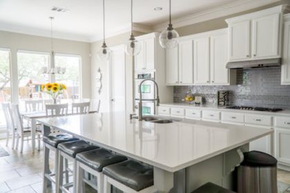 Change the look of your kitchen with a decorative tempered glass panel